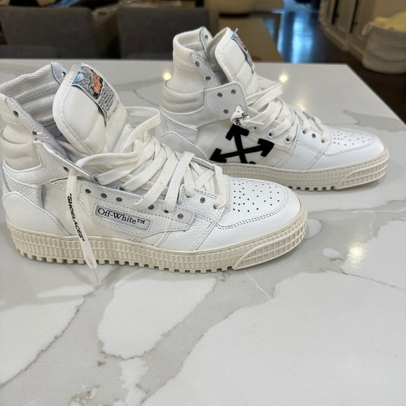 Off-White 3.0 Off Court leather hightop shoes tennis shoes $700 NWOT - Picture 4 of 7